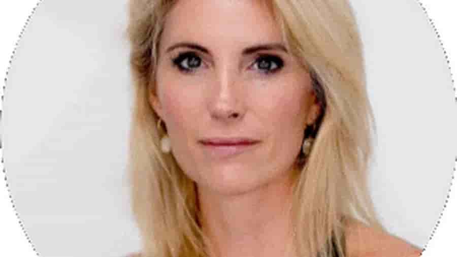 Nell Daly presents a confident expression, framed by her long blonde hair, in an image that likely emphasizes her role as a notable female entrepreneur in the UK.